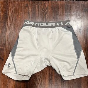 Under Armour Men's Athletic Shorts in Cream and Gray